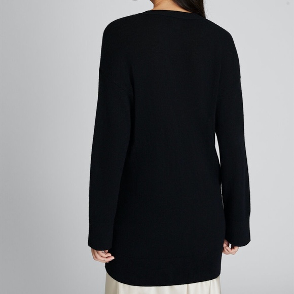 New! Club Monaco 100% Cashmere Cardigan, in Black, size Large - Picture 4 of 9